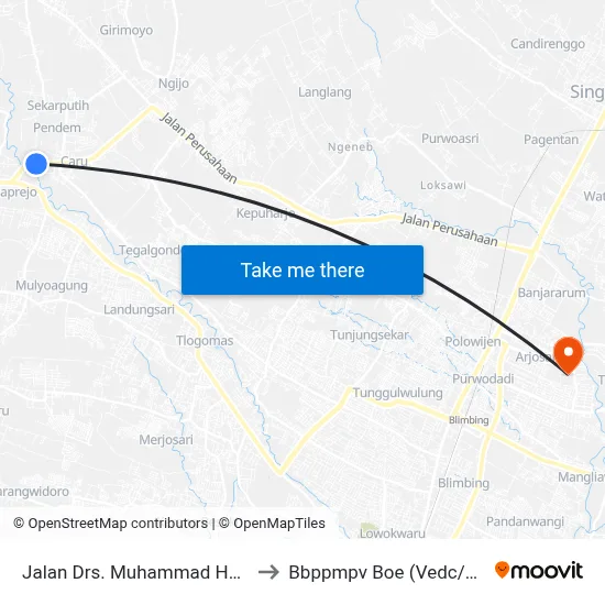 Jalan Drs. Muhammad Hatta, 208 to Bbppmpv Boe (Vedc/Pppptk) map