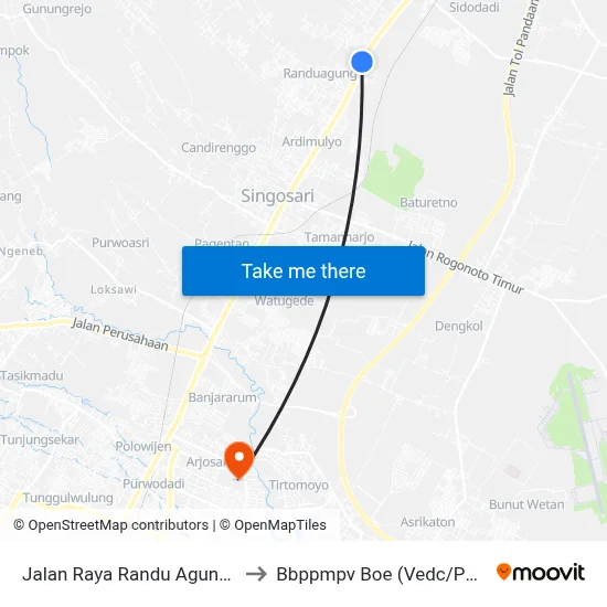 Jalan Raya Randu Agung, 248 to Bbppmpv Boe (Vedc/Pppptk) map