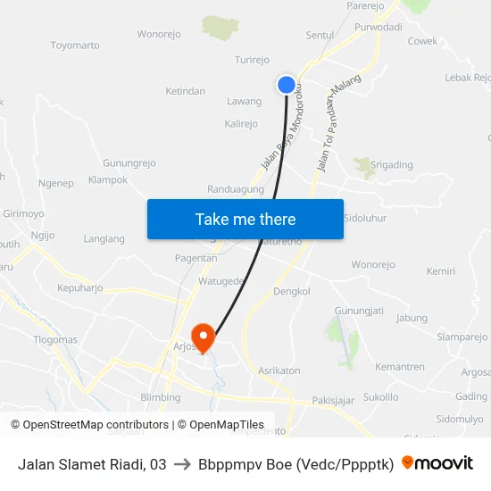 Jalan Slamet Riadi, 03 to Bbppmpv Boe (Vedc/Pppptk) map