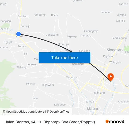 Jalan Brantas, 64 to Bbppmpv Boe (Vedc/Pppptk) map