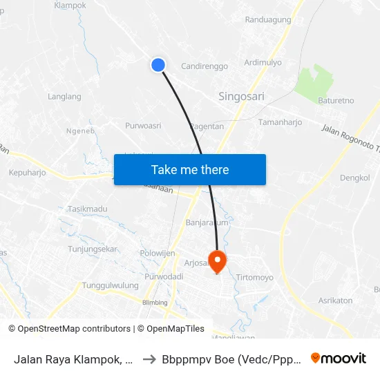 Jalan Raya Klampok, 110 to Bbppmpv Boe (Vedc/Pppptk) map