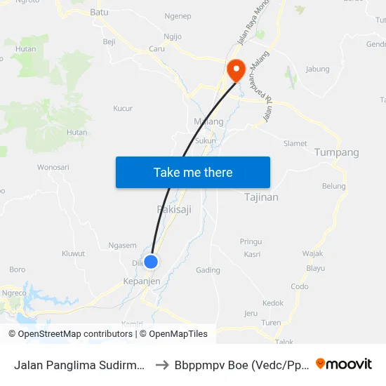 Jalan Panglima Sudirman, 05 to Bbppmpv Boe (Vedc/Pppptk) map