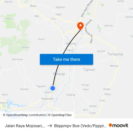 Jalan Raya Mojosari, 3 to Bbppmpv Boe (Vedc/Pppptk) map