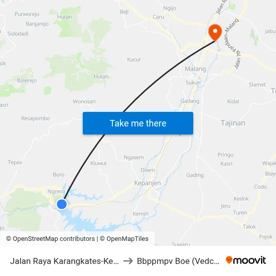 Jalan Raya Karangkates-Kepanjen, 77 to Bbppmpv Boe (Vedc/Pppptk) map