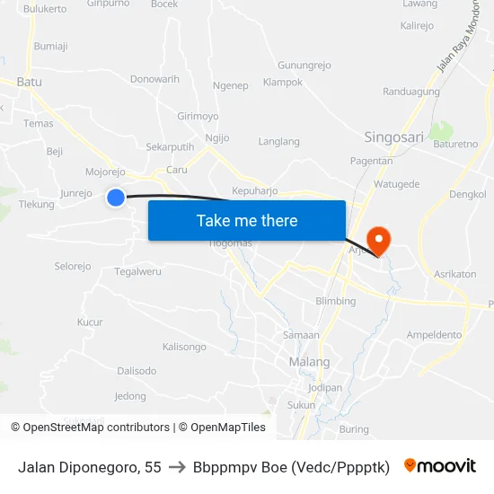 Jalan Diponegoro, 55 to Bbppmpv Boe (Vedc/Pppptk) map