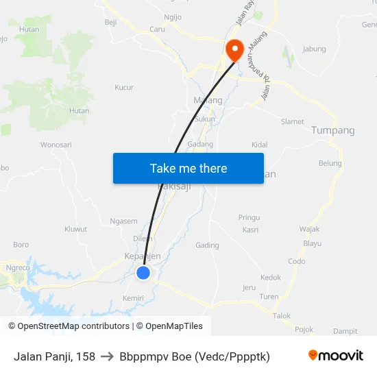 Jalan Panji, 158 to Bbppmpv Boe (Vedc/Pppptk) map