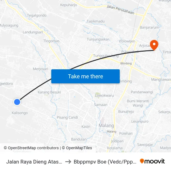 Jalan Raya Dieng Atas, 10 to Bbppmpv Boe (Vedc/Pppptk) map