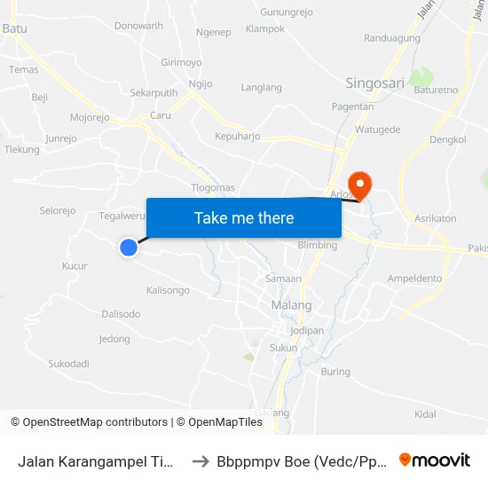 Jalan Karangampel Timur, 8 to Bbppmpv Boe (Vedc/Pppptk) map