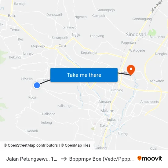 Jalan Petungsewu, 169 to Bbppmpv Boe (Vedc/Pppptk) map