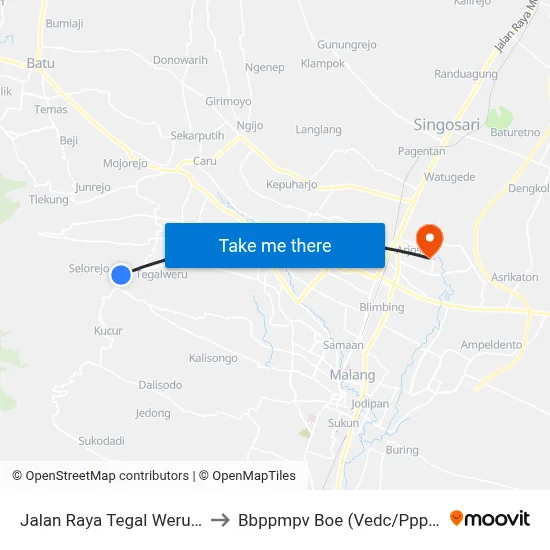 Jalan Raya Tegal Weru, 14 to Bbppmpv Boe (Vedc/Pppptk) map
