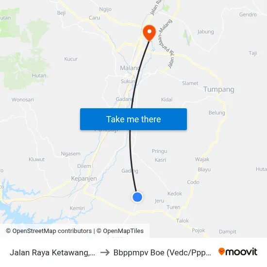 Jalan Raya Ketawang, 99 to Bbppmpv Boe (Vedc/Pppptk) map