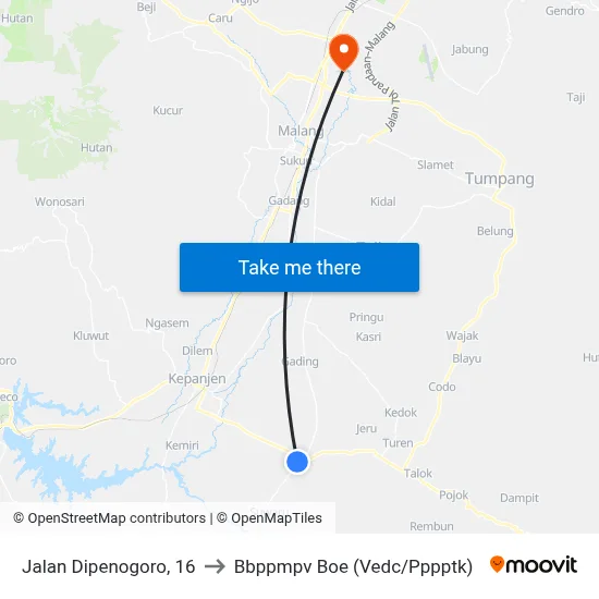 Jalan Dipenogoro, 16 to Bbppmpv Boe (Vedc/Pppptk) map