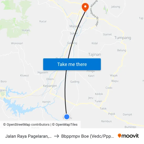Jalan Raya Pagelaran, 83 to Bbppmpv Boe (Vedc/Pppptk) map