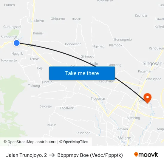 Jalan Trunojoyo, 2 to Bbppmpv Boe (Vedc/Pppptk) map