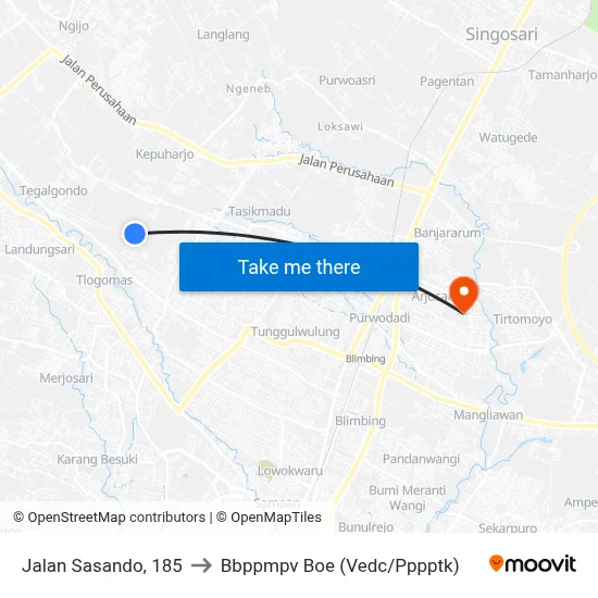 Jalan Sasando, 185 to Bbppmpv Boe (Vedc/Pppptk) map