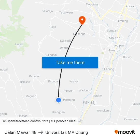 Jalan Mawar, 48 to Universitas MA Chung map