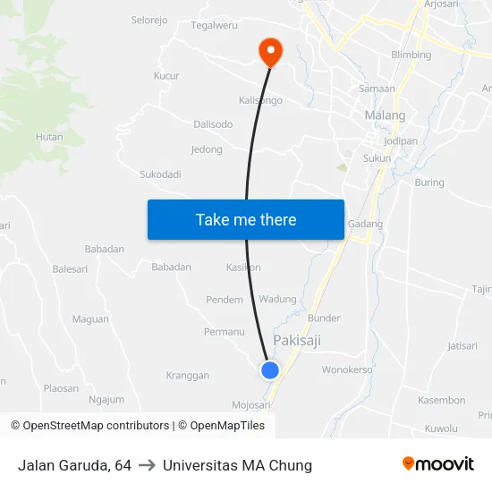 Jalan Garuda, 64 to Universitas MA Chung map