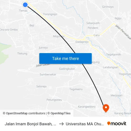 Jalan Imam Bonjol Bawah, 27 to Universitas MA Chung map