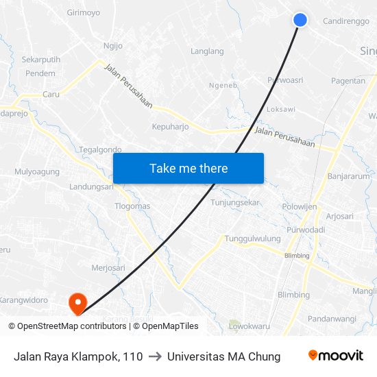 Jalan Raya Klampok, 110 to Universitas MA Chung map