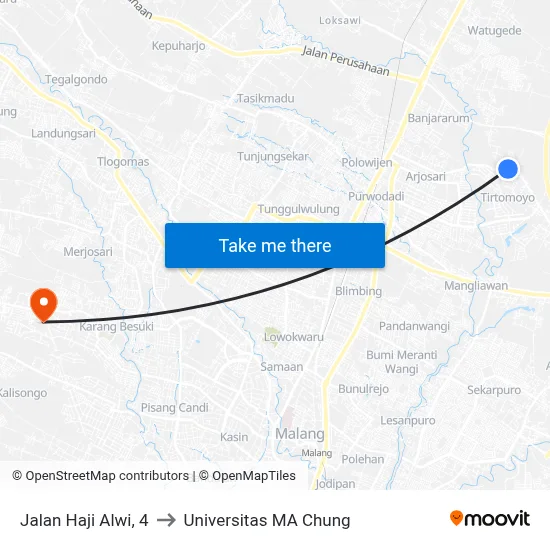 Jalan Haji Alwi, 4 to Universitas MA Chung map