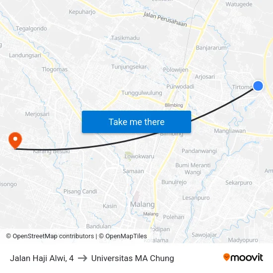 Jalan Haji Alwi, 4 to Universitas MA Chung map