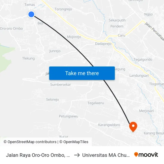 Jalan Raya Oro-Oro Ombo, 24 to Universitas MA Chung map
