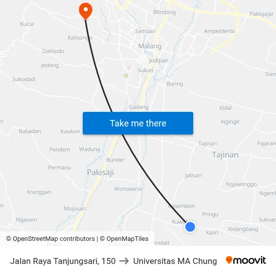 Jalan Raya Tanjungsari, 150 to Universitas MA Chung map