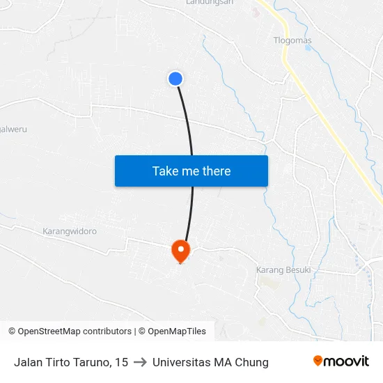 Jalan Tirto Taruno, 15 to Universitas MA Chung map