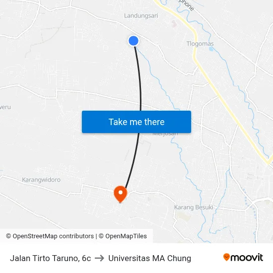 Jalan Tirto Taruno, 6c to Universitas MA Chung map