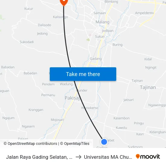 Jalan Raya Gading Selatan, 10 to Universitas MA Chung map