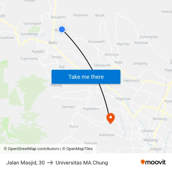 Jalan Masjid, 30 to Universitas MA Chung map