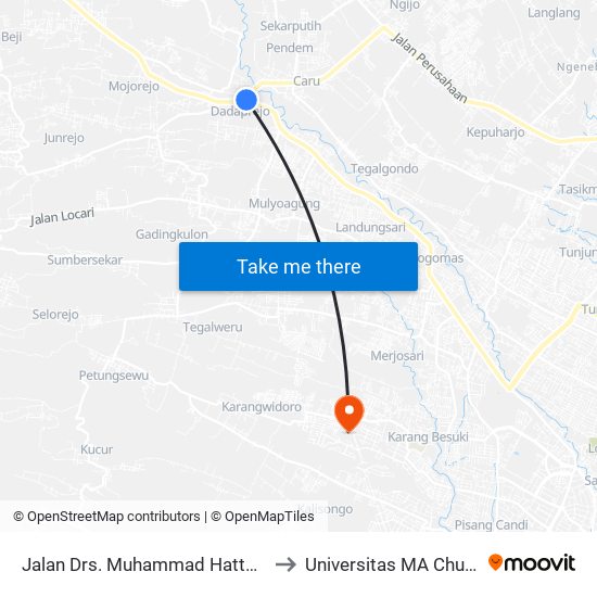 Jalan Drs. Muhammad Hatta, 4 to Universitas MA Chung map