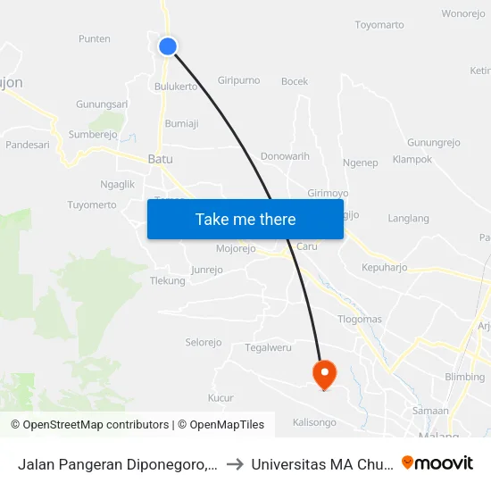 Jalan Pangeran Diponegoro, 26 to Universitas MA Chung map