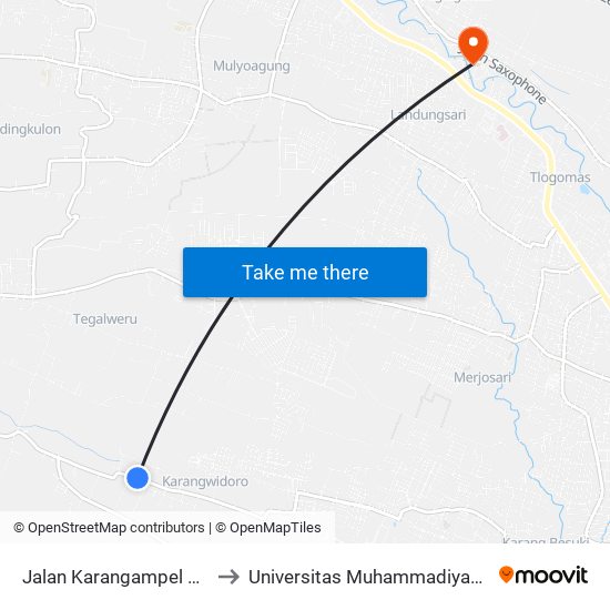 Jalan Karangampel Timur, 8 to Universitas Muhammadiyah Malang map