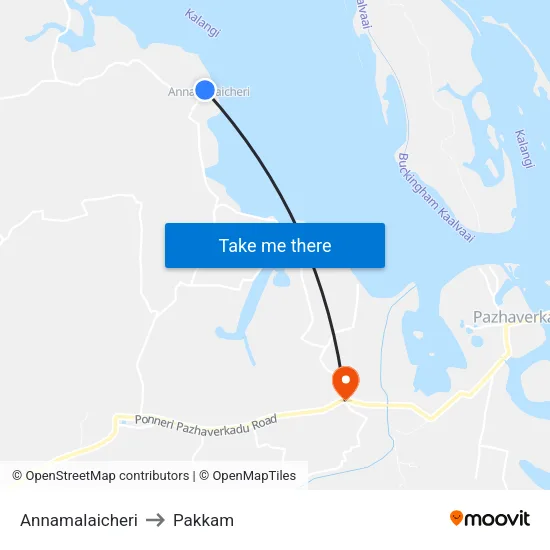 Annamalaicheri to Pakkam map