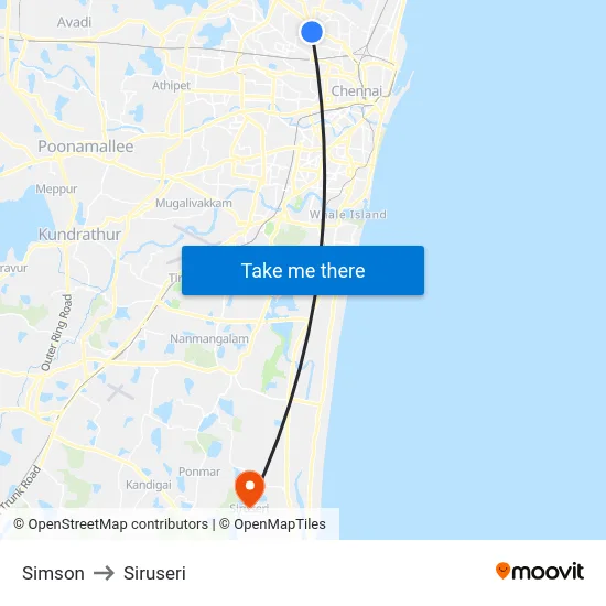 Simson to Siruseri map