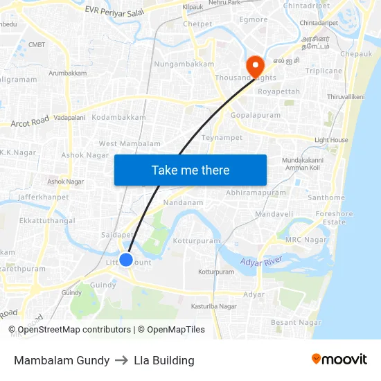 Mambalam Gundy to Lla Building map