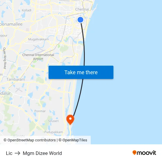 Lic to Mgm Dizee World map