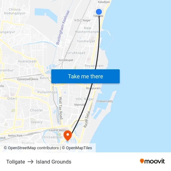 Tollgate to Island Grounds map