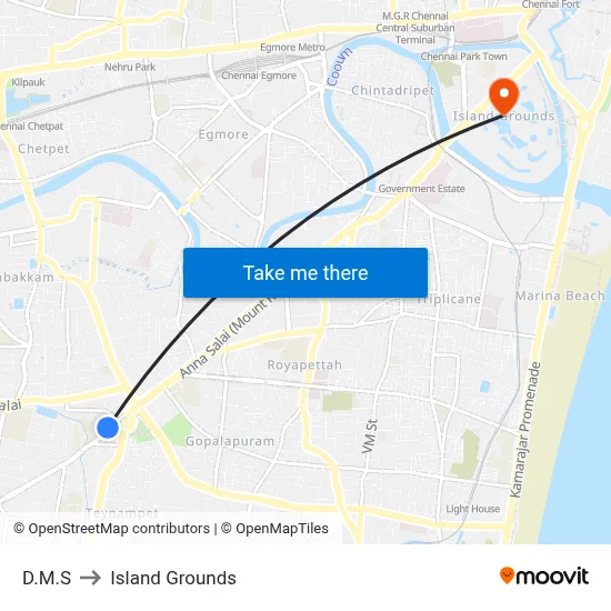 D.M.S to Island Grounds map