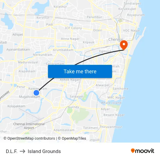 D.L.F. to Island Grounds map