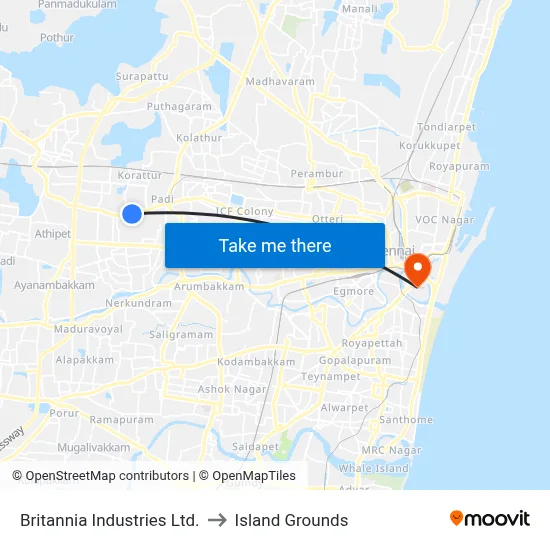 Britannia Industries Ltd. to Island Grounds map