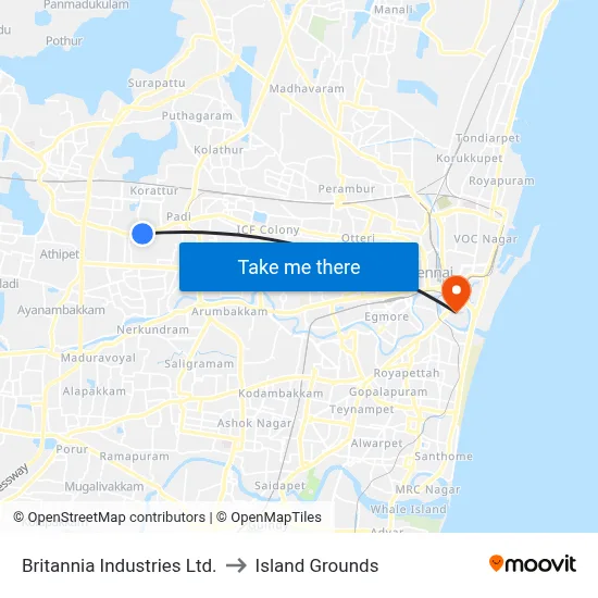 Britannia Industries Ltd. to Island Grounds map
