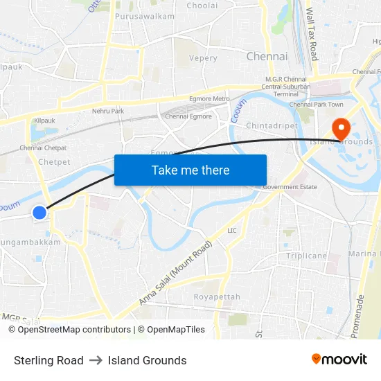 Sterling Road to Island Grounds map