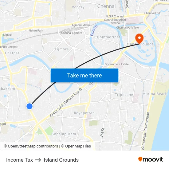 Income Tax to Island Grounds map