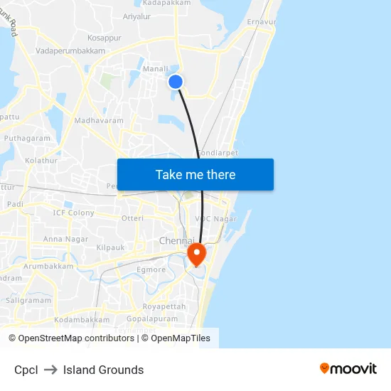 Cpcl to Island Grounds map