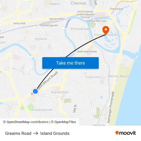 Greams Road to Island Grounds map