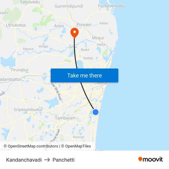 Kandanchavadi to Panchetti map