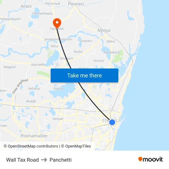 Wall Tax Road to Panchetti map
