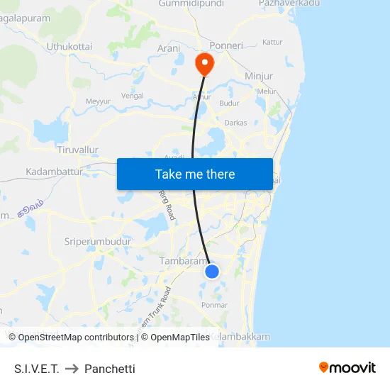 S.I.V.E.T. to Panchetti map